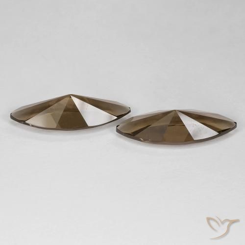 Smoky Quartz Gemstones in 17.9 x 7.1 mm Size for Sale, Smoky Quartz Stones in Warm Brown Color