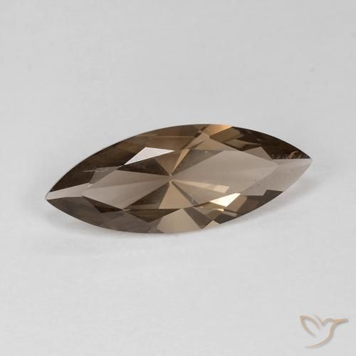 2.96 ct Brown Smoky Quartz Stone, Natural Smoky Quartz in Marquise Concave Cut Shape for Sale