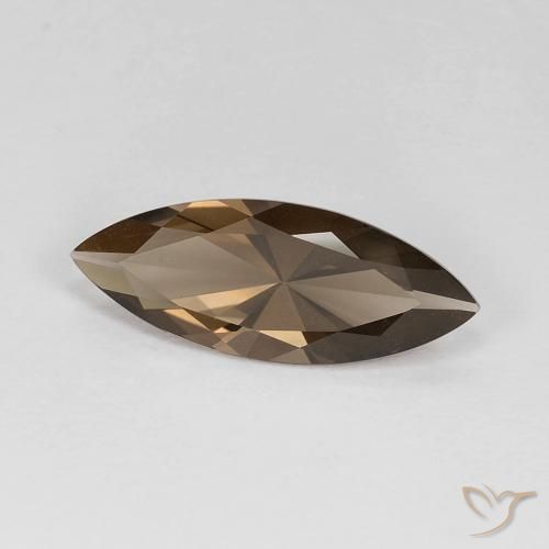 2.77 ct Brown Smoky Quartz Stone, Natural Smoky Quartz in Marquise Concave Cut Shape for Sale