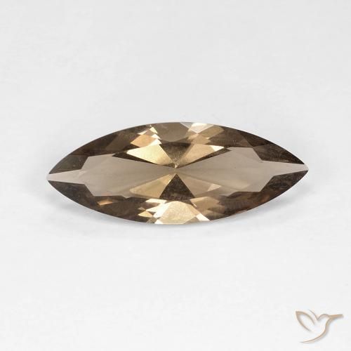 3.05ct Natural Light Mocha Smoky Quartz, Marquise, VVS-VS