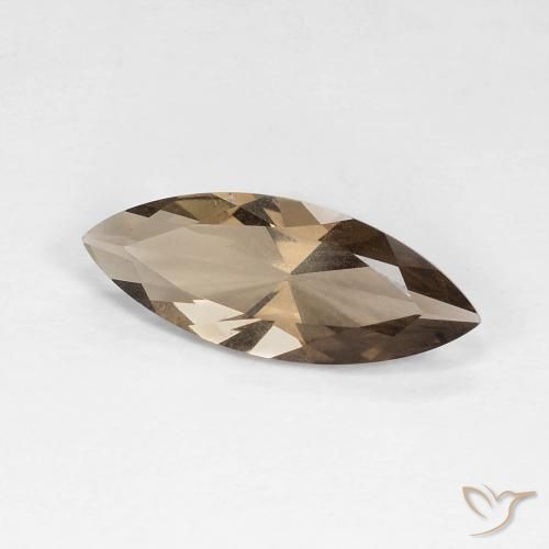 3.05 ct Brown Smoky Quartz Stone, Natural Smoky Quartz in Marquise Concave Cut Shape for Sale