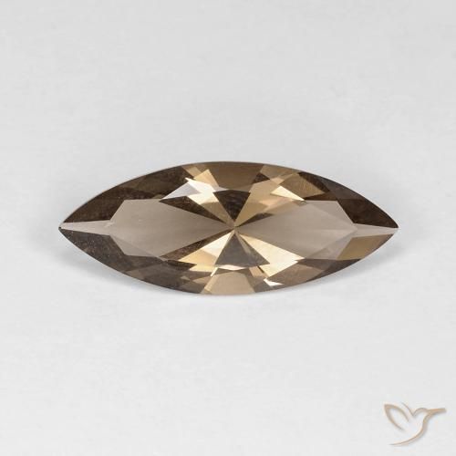 2,67 ct marquise schliff Rauchquarz aus Brasilien, Größe: 18,1 x 7,1mm, Reinheit: VS, Garantiert echter Edelstein, 1 Stück Rauchquarz in Hellbraun Farbe, Mohs-Härte von 7 Geeignet für den täglichen Gebrauch im Schmuck, Photo A