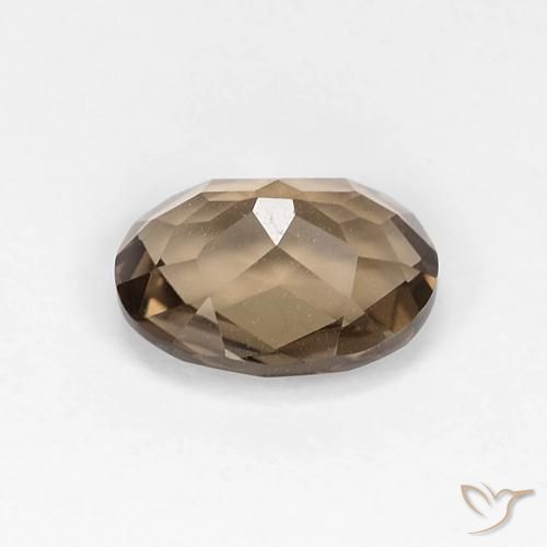 Smoky Quartz Gemstone in 10 x 8 mm (calibrated) Size for Sale, Smoky Quartz Stone in Mocha Brown Color
