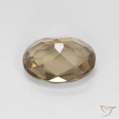 Smoky Quartz Gemstone in 10 x 8 mm (calibrated) Size for Sale, Smoky Quartz Stone in Mocha Brown Color