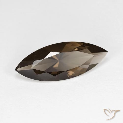 2.81 ct Brown Smoky Quartz Stone, Natural Smoky Quartz in Marquise Concave Cut Shape for Sale