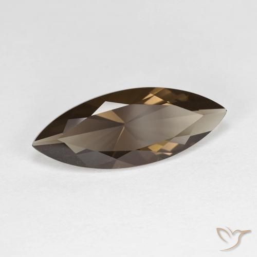 2.94 ct Brown Smoky Quartz Stone, Natural Smoky Quartz in Marquise Concave Cut Shape for Sale