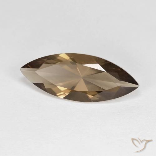 2.96 ct Brown Smoky Quartz Stone, Natural Smoky Quartz in Marquise Concave Cut Shape for Sale