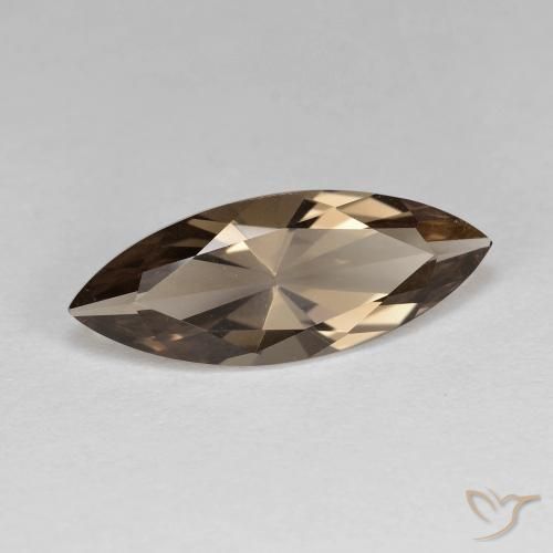 3.10 ct Brown Smoky Quartz Stone, Natural Smoky Quartz in Marquise Concave Cut Shape for Sale