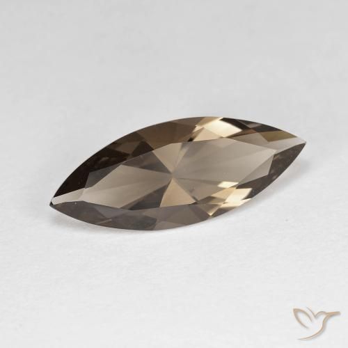2.52 ct Brown Smoky Quartz Stone, Natural Smoky Quartz in Marquise Concave Cut Shape for Sale