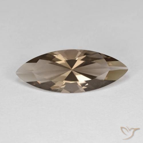 2.69ct Natural Wood Brown Smoky Quartz, Marquise, VVS
