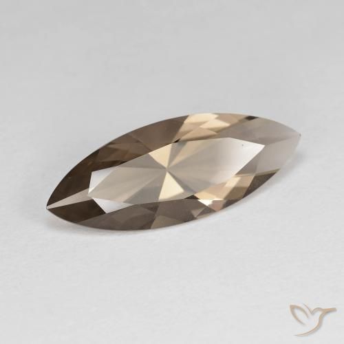 2.69 ct Brown Smoky Quartz Stone, Natural Smoky Quartz in Marquise Concave Cut Shape for Sale