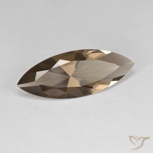 2.74 ct Brown Smoky Quartz Stone, Natural Smoky Quartz in Marquise Concave Cut Shape for Sale