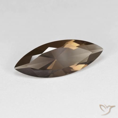 2.80 ct Brown Smoky Quartz Stone, Natural Smoky Quartz in Marquise Concave Cut Shape for Sale