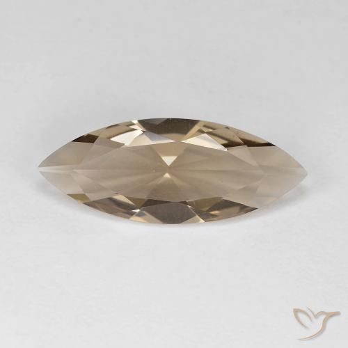 2.67ct Natural Wood Brown Smoky Quartz, Marquise, VVS