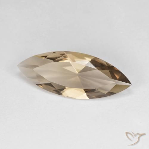 2.67 ct Brown Smoky Quartz Stone, Natural Smoky Quartz in Marquise Concave Cut Shape for Sale