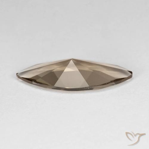 Smoky Quartz Gemstone in 18.1 x 7.1 mm Size for Sale, Smoky Quartz Stone in Wood Brown Color