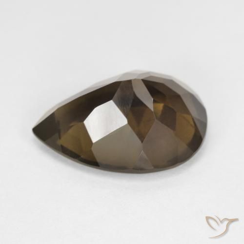 Smoky Quartz Gemstone in 15.1 x 11 mm Size for Sale, Smoky Quartz Stone in Chocolate Brown Color