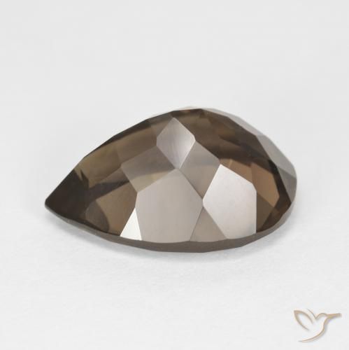 Smoky Quartz Gemstone in 15.1 x 11.1 mm Size for Sale, Smoky Quartz Stone in Hickory Brown Color