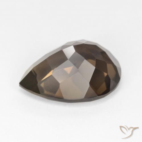 Smoky Quartz Gemstone in 15.1 x 11.1 mm Size for Sale, Smoky Quartz Stone in Chocolate Brown Color