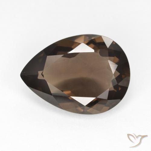 6.04ct Natural Brown Smoky Quartz, Pear Shape, VVS