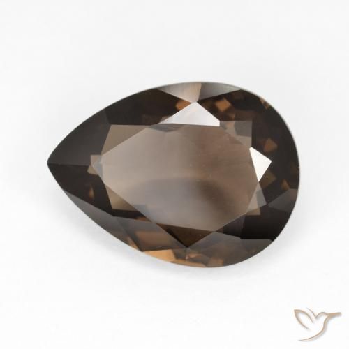 6.04 ct Brown Smoky Quartz Stone, Natural Smoky Quartz in Pear Facet Shape for Sale