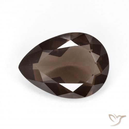 5.36ct Natural Brown Smoky Quartz, Pear Shape, VVS