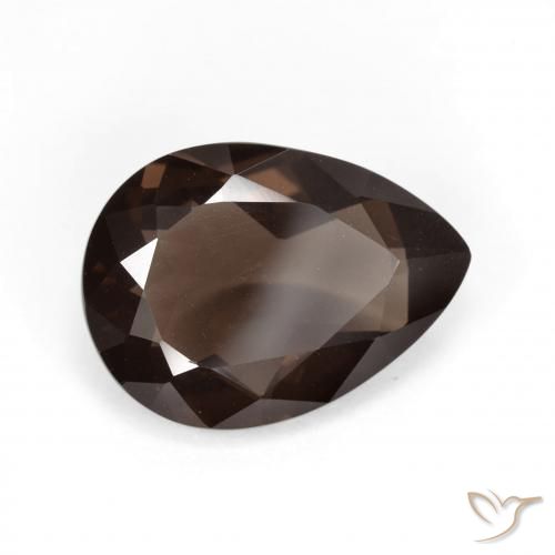 5.36 ct Brown Smoky Quartz Stone, Natural Smoky Quartz in Pear Facet Shape for Sale
