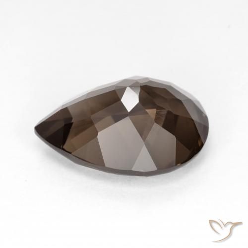 Smoky Quartz Gemstone in 15.1 x 11.1 mm Size for Sale, Smoky Quartz Stone in Dark Brown Color