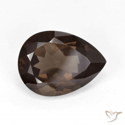 6.01 ct Brown Smoky Quartz Stone, Natural Smoky Quartz in Pear Facet Shape for Sale