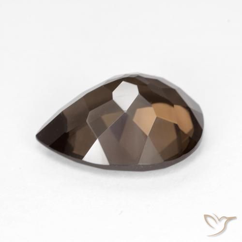 Smoky Quartz Gemstone in 14.9 x 11.1 mm Size for Sale, Smoky Quartz Stone in Dark Brown Color
