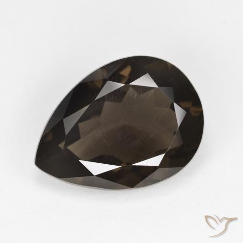 6.11 ct Brown Smoky Quartz Stone, Natural Smoky Quartz in Pear Facet Shape for Sale