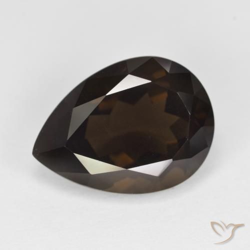 6.28 ct Brown Smoky Quartz Stone, Natural Smoky Quartz in Pear Facet Shape for Sale
