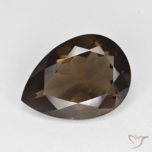 5.67 ct Brown Smoky Quartz Stone, Natural Smoky Quartz in Pear Facet Shape for Sale