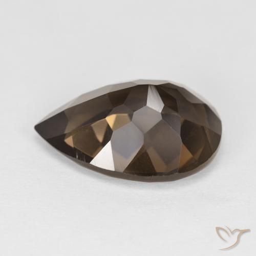 Smoky Quartz Gemstone in 15.2 x 11.1 mm Size for Sale, Smoky Quartz Stone in Dark Brown Color