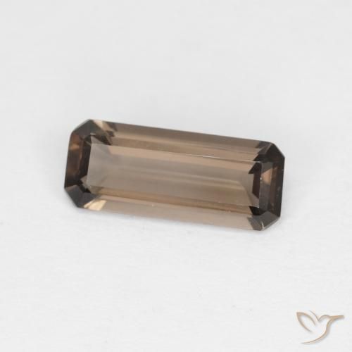 0.82 ct Brown Smoky Quartz Stone, Natural Smoky Quartz in Octagon Step Cut Shape for Sale