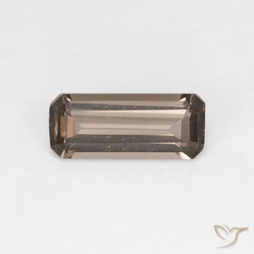 0.92 ct Brown Smoky Quartz Stone, Natural Smoky Quartz in Octagon Step Cut Shape for Sale
