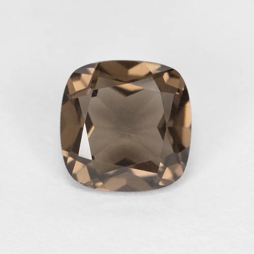 Cuarzo Ahumado Marrón Corte en Forma Cojín de 0.86 ct de Brasil, dimensión 6,1 x 6,1mm, piedra preciosa natural No tratado, claridad vvs, Cuarzo Ahumado de 1 pieza en color Marrón nogal, dureza Mohs de 7 Adecuado para joyas de uso diario, Photo A