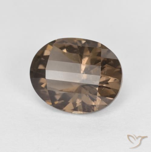 2.47ct Natural Light Mocha Smoky Quartz, Oval, VS
