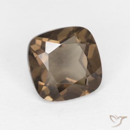 0.90 ct Brown Smoky Quartz Stone, Natural Smoky Quartz in Cushion-Cut Shape for Sale