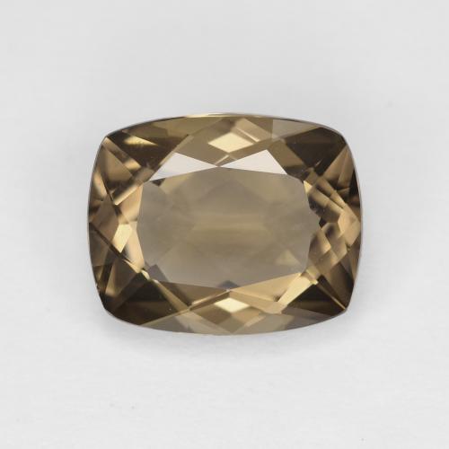 Cuarzo Ahumado Marrón Corte en Forma Cojín de 10,1 x 8,2mm de Brasil, peso de 2.62 ct, piedra preciosa natural No tratado en claridad vvs-vs, Cuarzo Ahumado de 1 pieza - Color: Marrón medio, dureza Mohs de 7 Adecuado para joyas de uso diario, Photo A