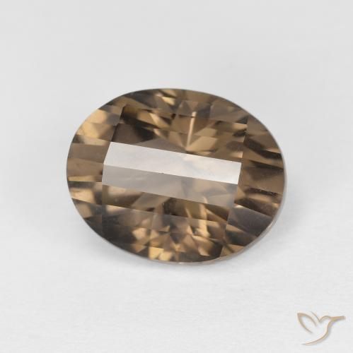 2.61ct Natural Medium Light-Brown Smoky Quartz, Oval, VS