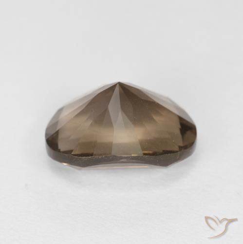 Smoky Quartz Gemstone in 10 x 8 mm (calibrated) Size for Sale, Smoky Quartz Stone in Medium Light-Brown Color