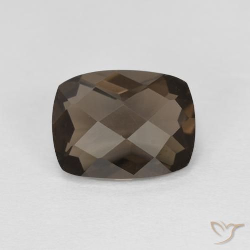 1.89ct Natural Umber Brown Smoky Quartz, Cushion, VVS