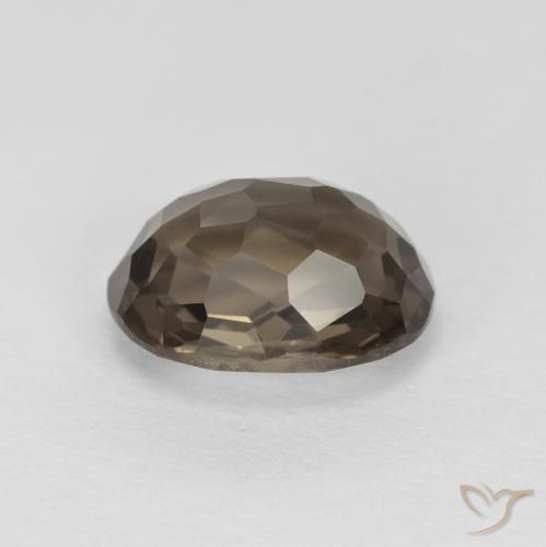 Smoky Quartz Gemstone in 9.5 x 7.7 mm Size for Sale, Smoky Quartz Stone in Light Brown Color