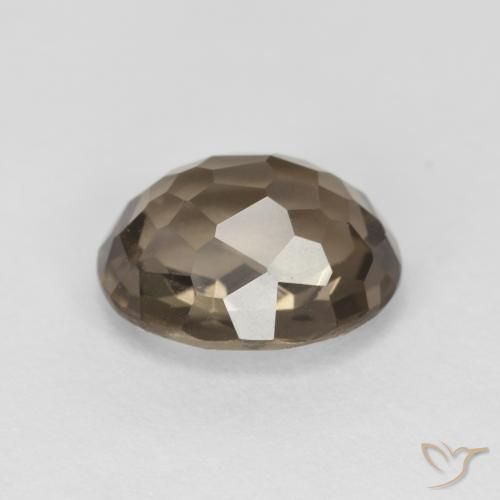 Smoky Quartz Gemstone in 9.6 x 7.7 mm Size for Sale, Smoky Quartz Stone in Neutral Brown Color