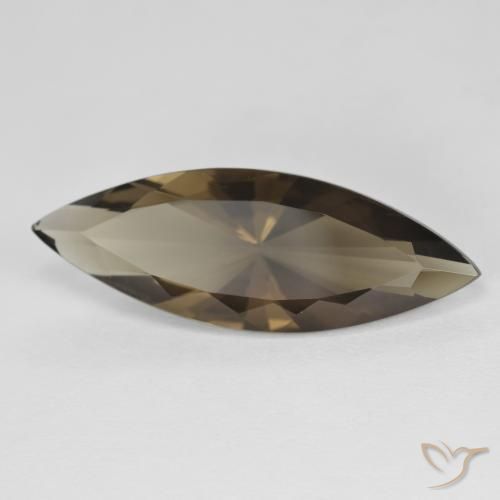 6.22 ct Brown Smoky Quartz Stone, Natural Smoky Quartz in Marquise Concave Cut Shape for Sale