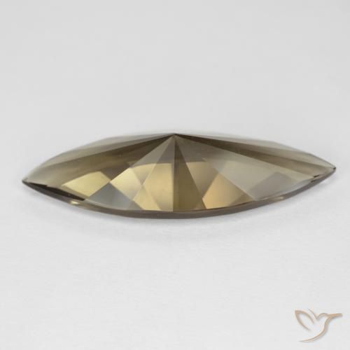Smoky Quartz Gemstone in 25.2 x 9.1 mm Size for Sale, Smoky Quartz Stone in Wood Brown Color