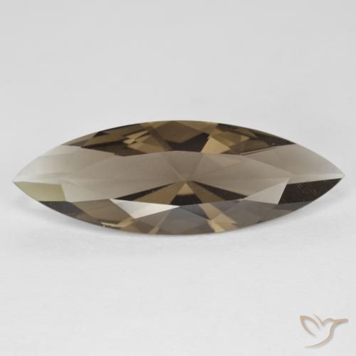 Quarzo fumé a taglio marquise concavo da 6,36 ct, 25,9 x 9 mm dal Brasile, Photo A
