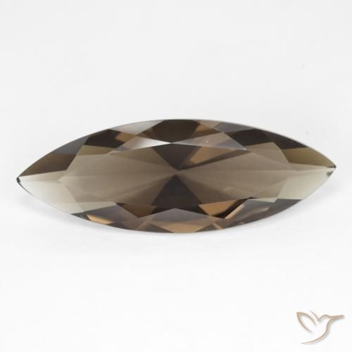 6.35ct Natural Medium Light-Brown Smoky Quartz, Marquise, VVS