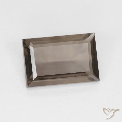 1,44 ct baguetteschliff brauner Rauchquarz aus Brasilien, Größe 9 x 6mm, natürlicher Edelstein, VVS Reinheit, 1 Stück baguetteschliff Rauchquarz, Mohs-Härte von 7 Geeignet für den täglichen Gebrauch im Schmuck , Photo A